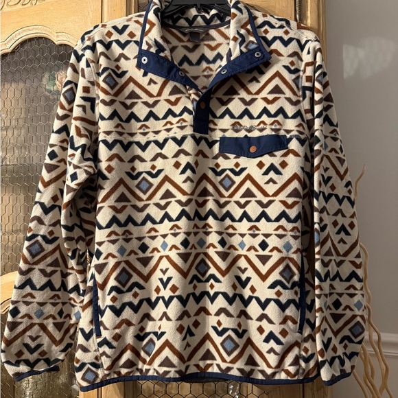 Eddie Bauer Other - Eddie Bauer Lg Patterned Fleece Pullover Jacket